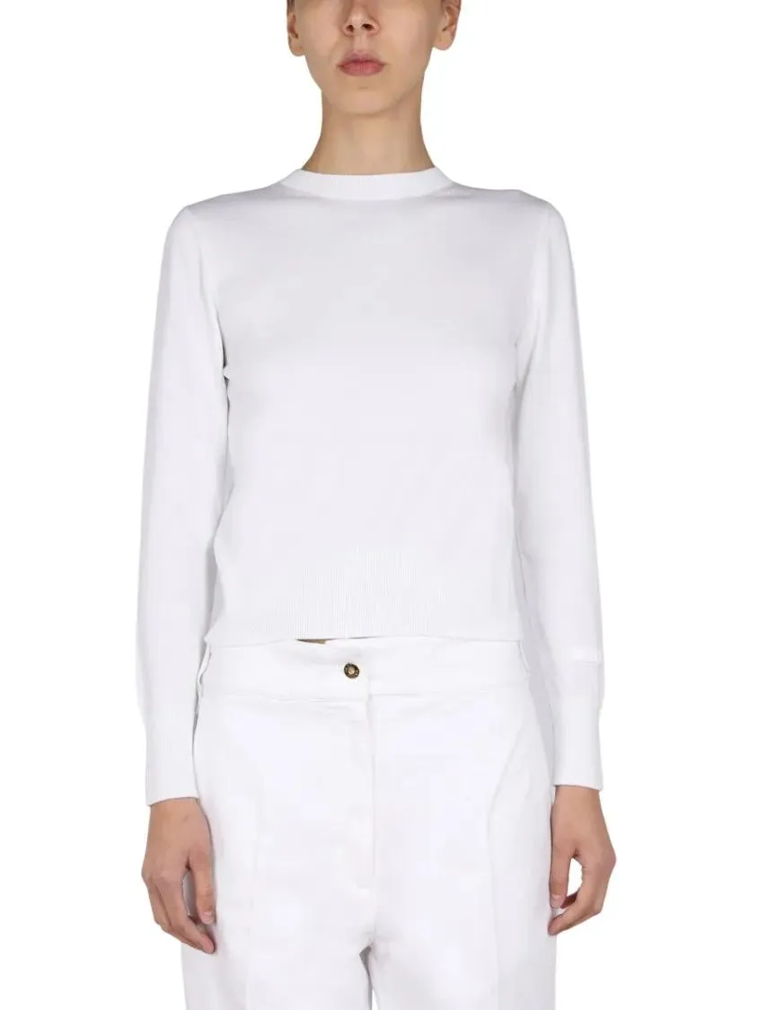 Patou - Ribbed Jersey Top With Open Back - Größe L - weiß Patou - Ribbed Jersey Top With Open Back - Größe L - weiß