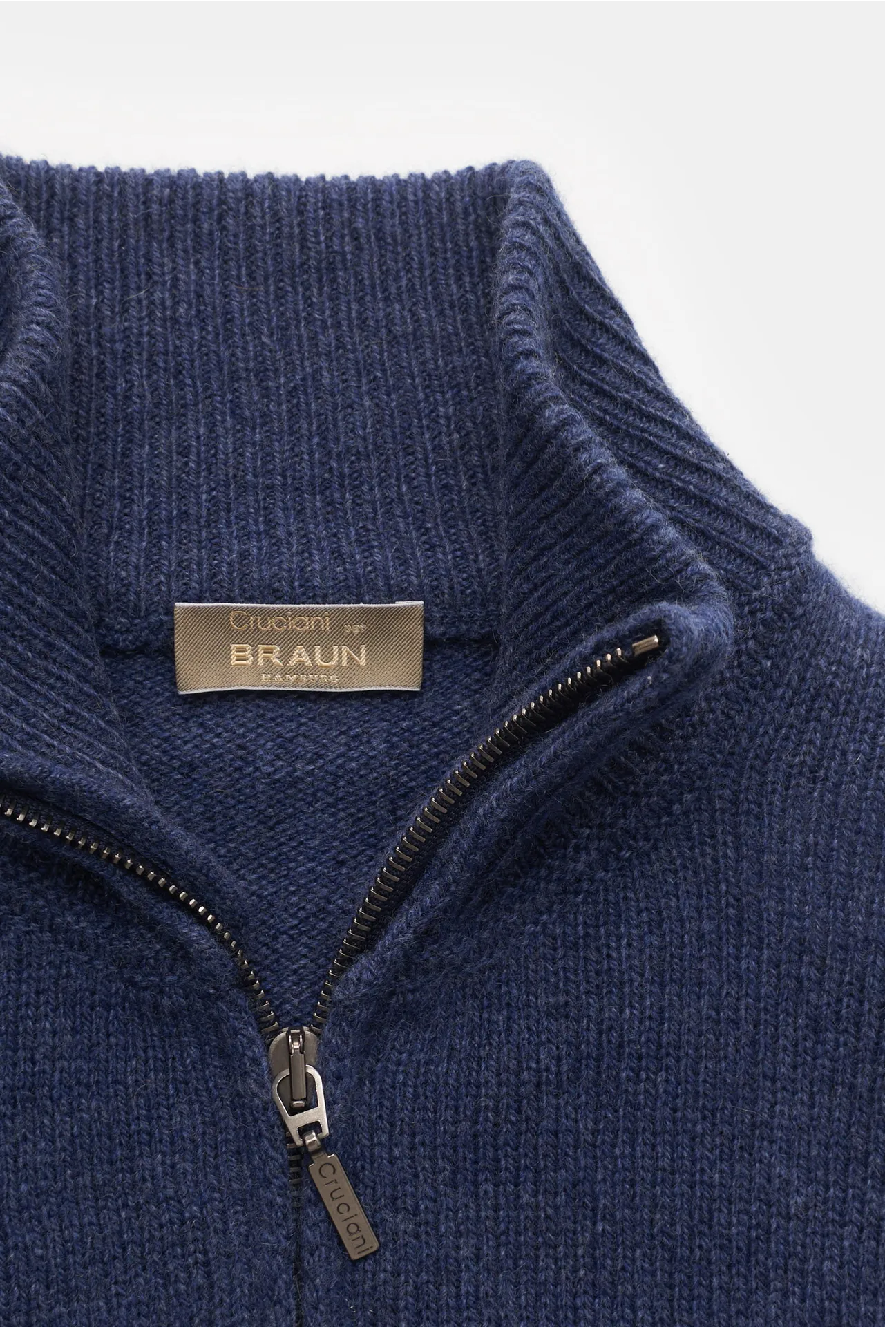 Cruciani - Herren - Cashmere Troyer blau meliert – Bild 2