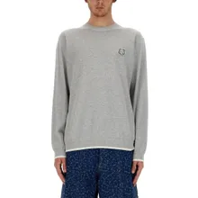 Maison Kitsune - "Fox Head" Jersey - Größe L - grau Maison Kitsune - "Fox Head" Jersey - Größe L - grau