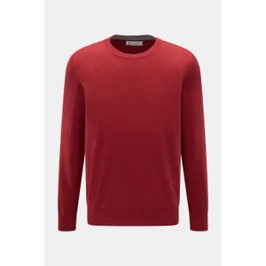 Brunello Cucinelli - Herren - Cashmere Rundhalspullover dunkelrot Brunello Cucinelli - Herren - Cashmere Rundhalspullover dunkelrot