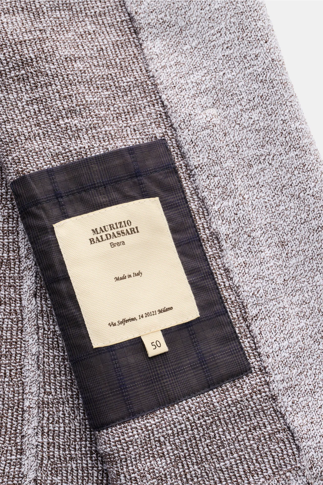 Maurizio Baldassari - Herren - Strickblazer braun/weiß meliert – Bild 4