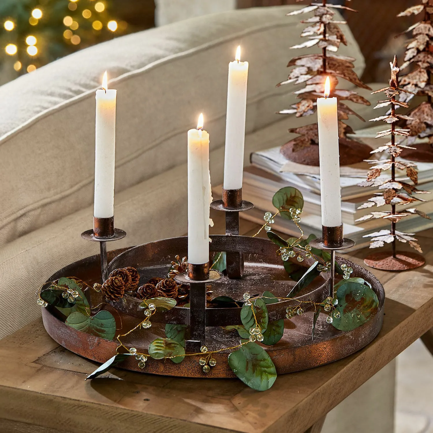 Kerzenkranz mit Tablett Ivremont – Bild 2