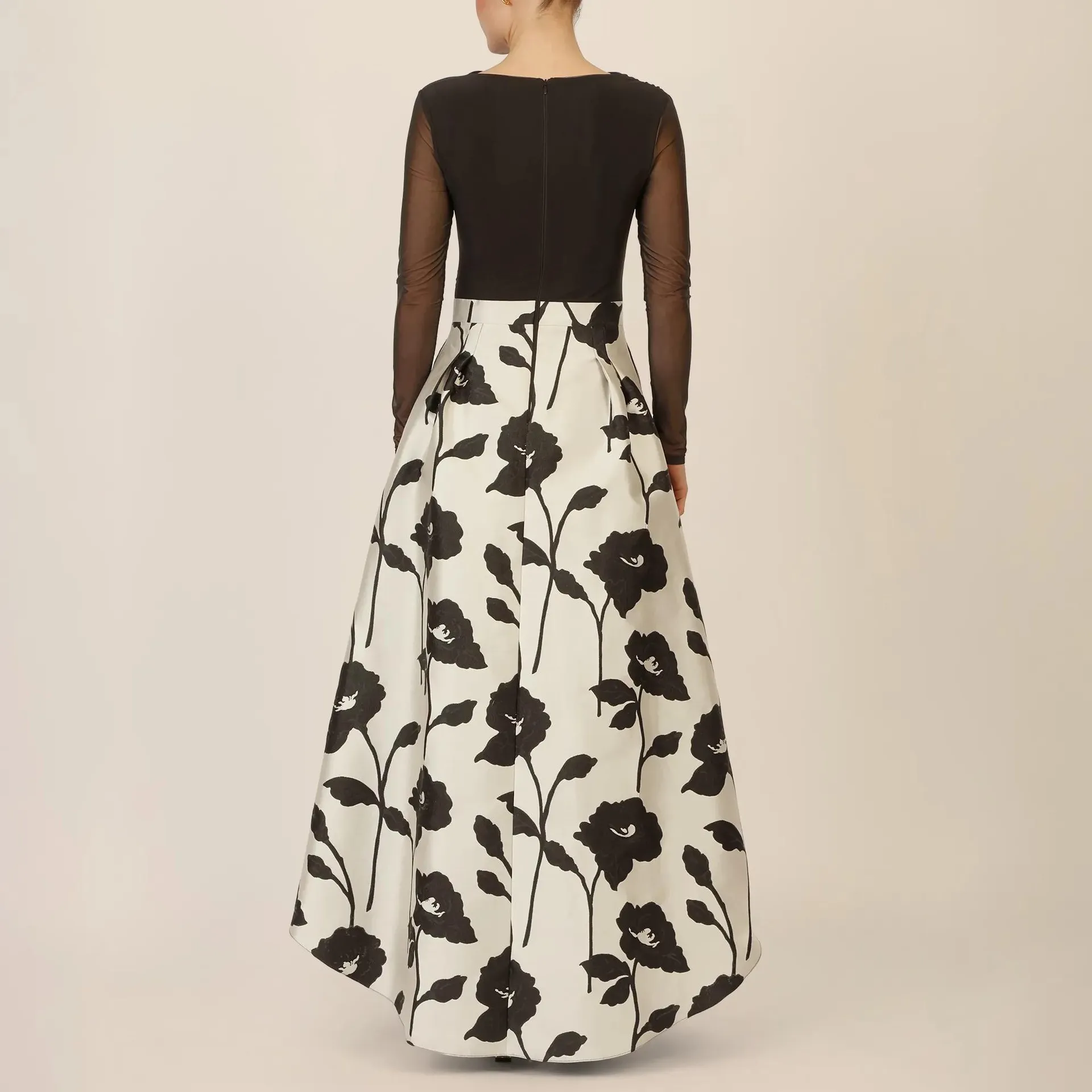 Apart - Jacquard-Meshkleid - Größe 40 - schwarz – Bild 2