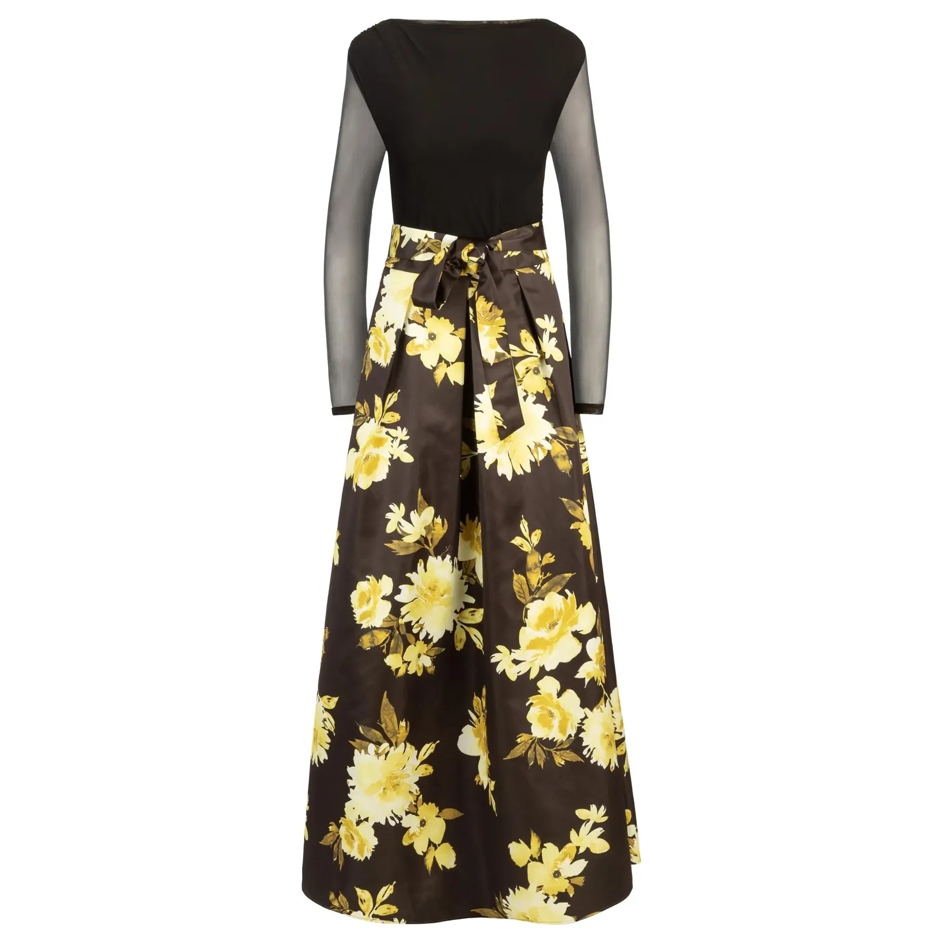 Apart - Satin-Meshkleid - Größe 40 - schwarz Apart - Satin-Meshkleid - Größe 40 - schwarz