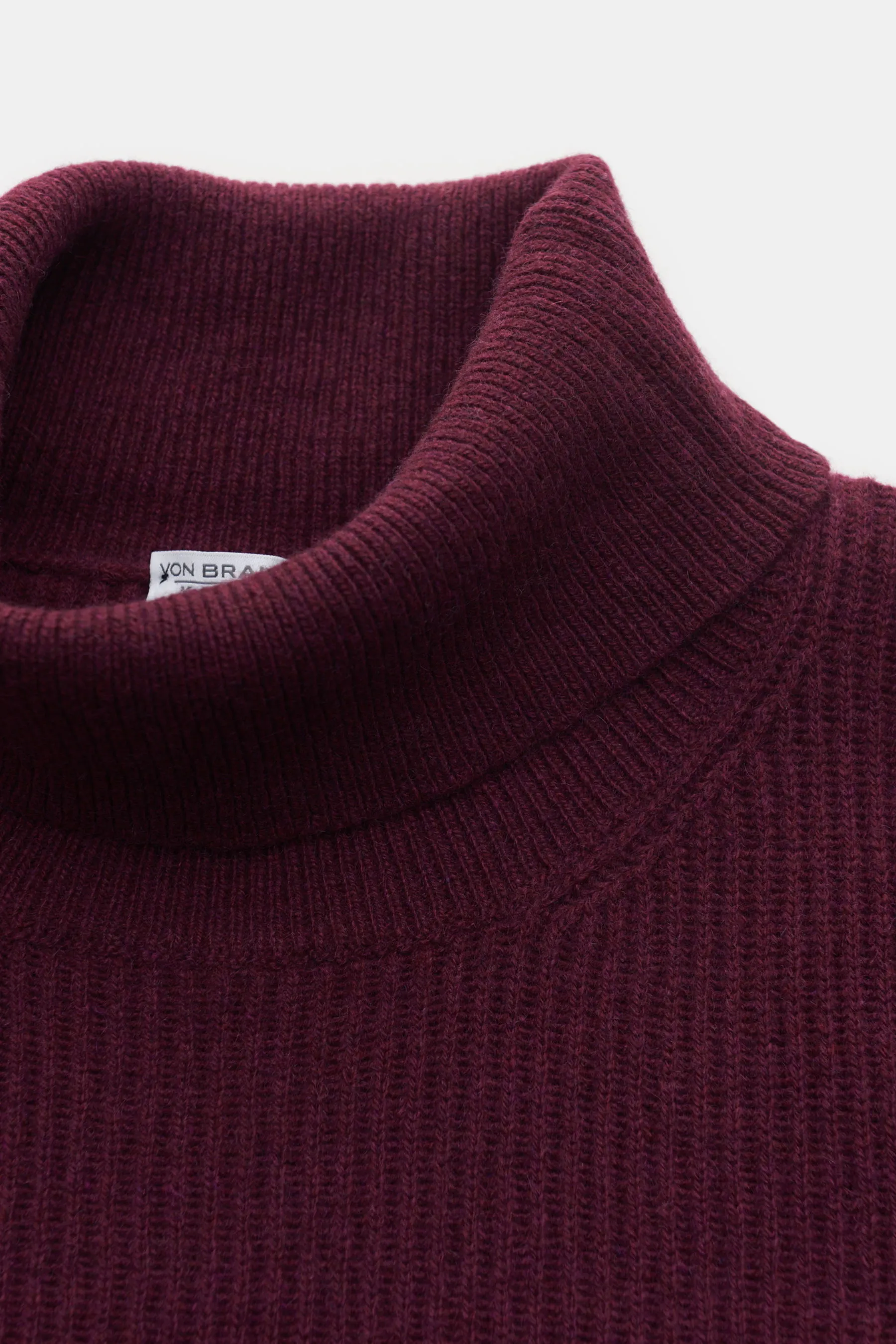 von Braun - Herren - Cashmere Rollkragenpullover bordeaux – Bild 2