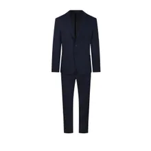SANTANIELLO - Tailored Black Suit With Notch Lapels And Two-Butt - Größe 54 - blau SANTANIELLO - Tailored Black Suit With Notch Lapels And Two-Butt - Größe 54 - blau