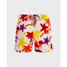 Vilebrequin - Kurze Spray Paint Stretch-badeshorts Für Herren - Vbq X Palm Angels - Bademode - Monrise - Rosa - Größe M Vilebrequin - Kurze Spray Paint Stretch-badeshorts Für Herren - Vbq X Palm Angels - Bademode - Monrise - Rosa - Größe M