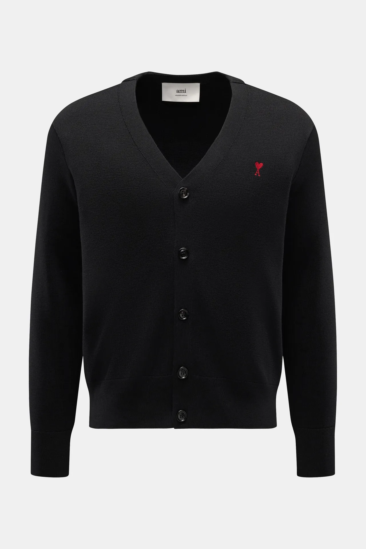 Ami Paris - Herren - Merino Cardigan schwarz Ami Paris - Herren - Merino Cardigan schwarz