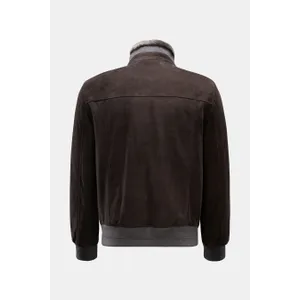Manzoni 24 - Herren - Veloursleder-Blouson graubraun