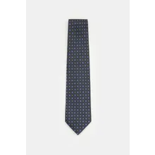 Eddy Monetti - Herren - Seidenkrawatte dark navy/hellblau/gelb gemustert Eddy Monetti - Herren - Seidenkrawatte dark navy/hellblau/gelb gemustert