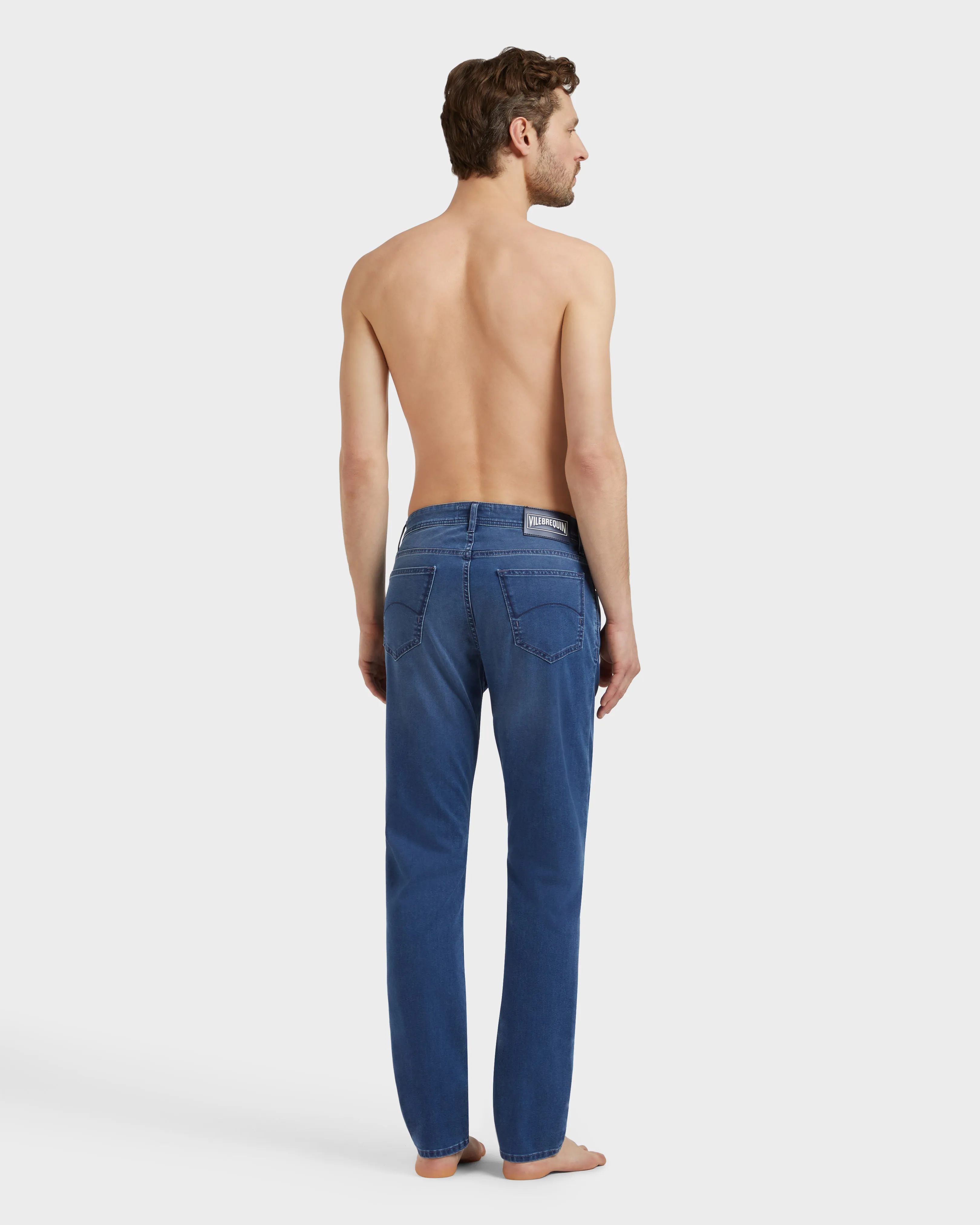 Vilebrequin - Turtles Net Denimhose Im 5-taschen-design Für Herren - Jeanshose - Gbetta18 - Blau - Größe 32 – Bild 4