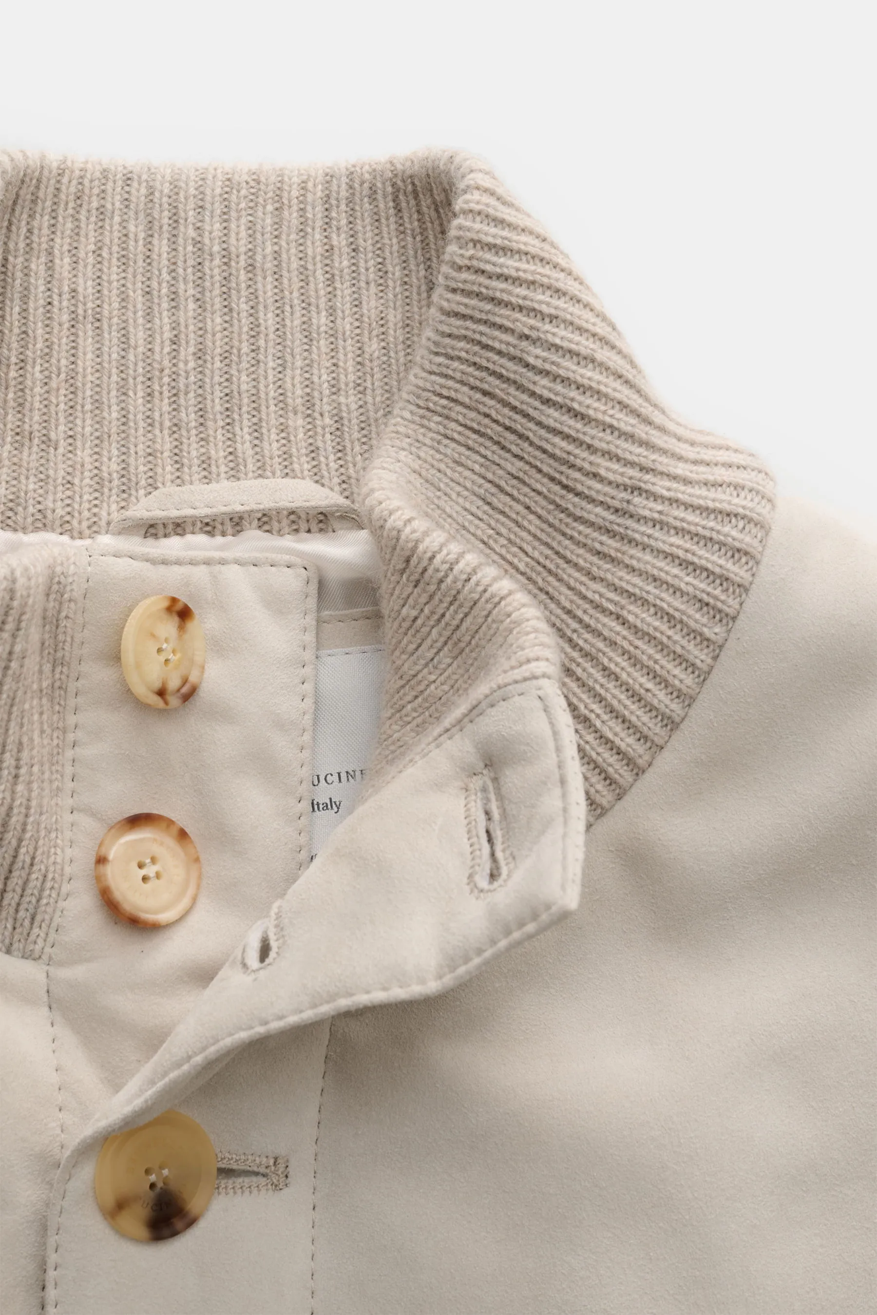 Brunello Cucinelli - Herren - Cashmere Strickblouson sand – Bild 3