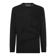 Philipp Plein - Rundhalspullover Skull&Bones - Größe 4XL - schwarz Philipp Plein - Rundhalspullover Skull&Bones - Größe 4XL - schwarz