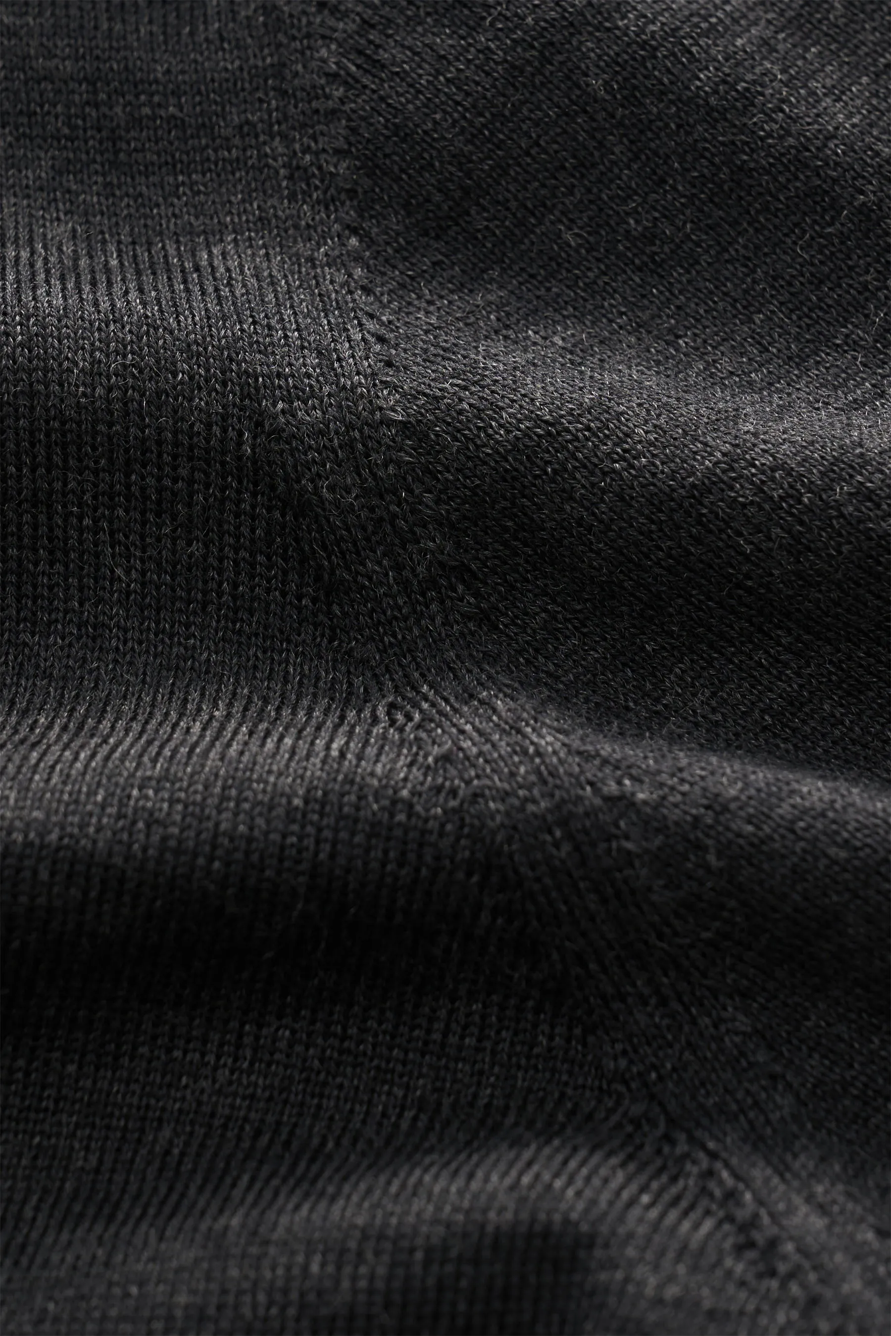 Filippo de Laurentiis - Herren - Merino Feinstrick-Rundhalspullover dunkelgrau meliert – Bild 4