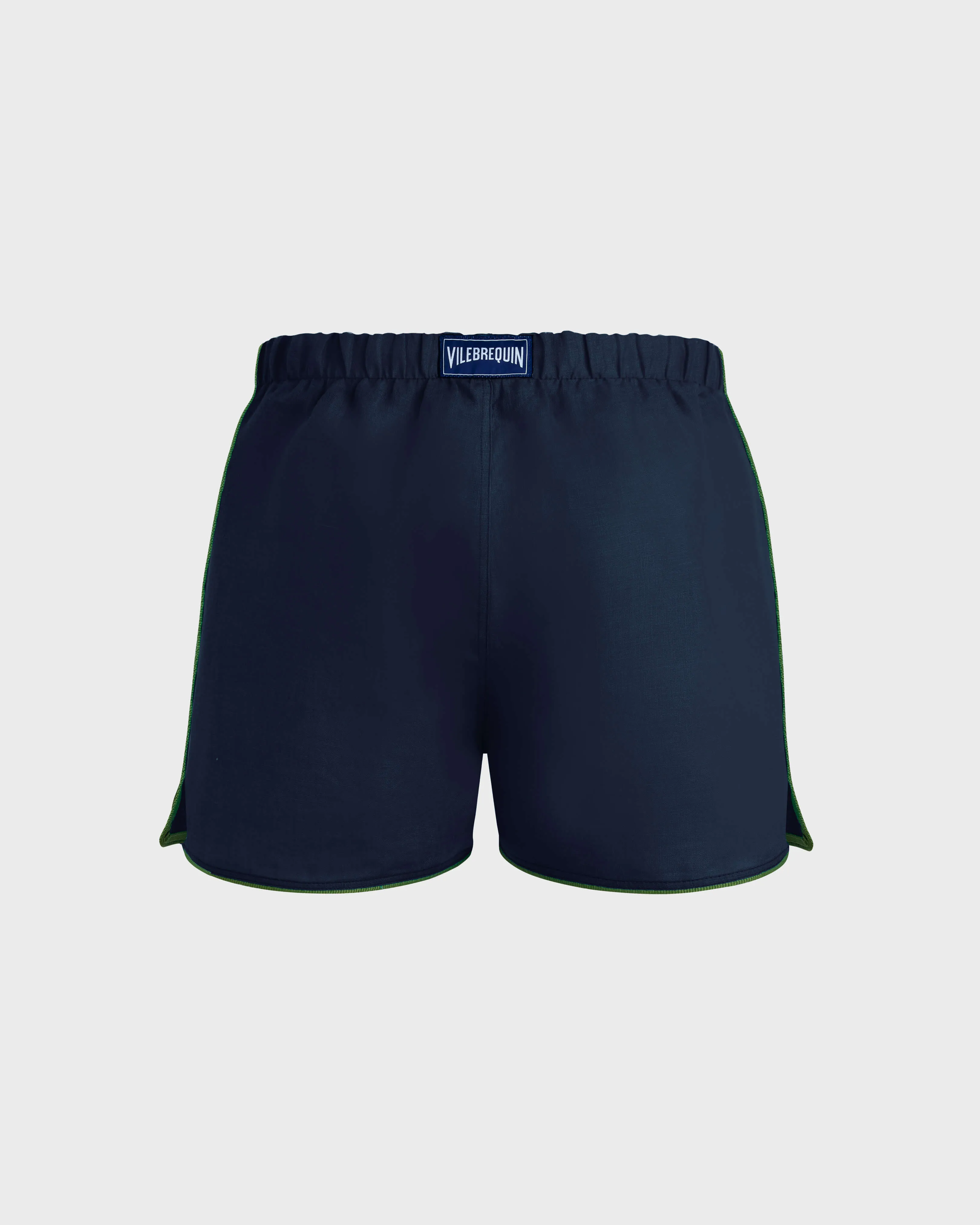 Vilebrequin - Solid Badeshorts Aus Leinen Für Herren - Bademode - Maurice - Blau - Größe XXL – Bild 2