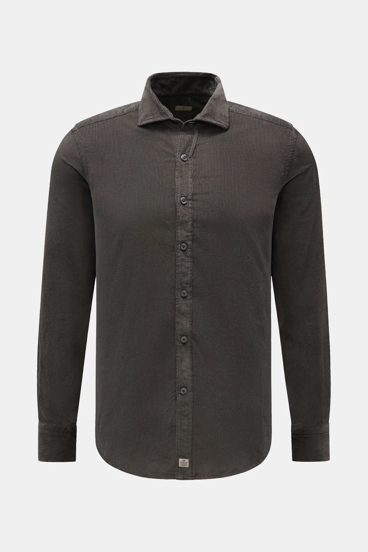 Sonrisa - Herren - Cordhemd Haifisch-Kragen dunkelgrau Sonrisa - Herren - Cordhemd Haifisch-Kragen dunkelgrau
