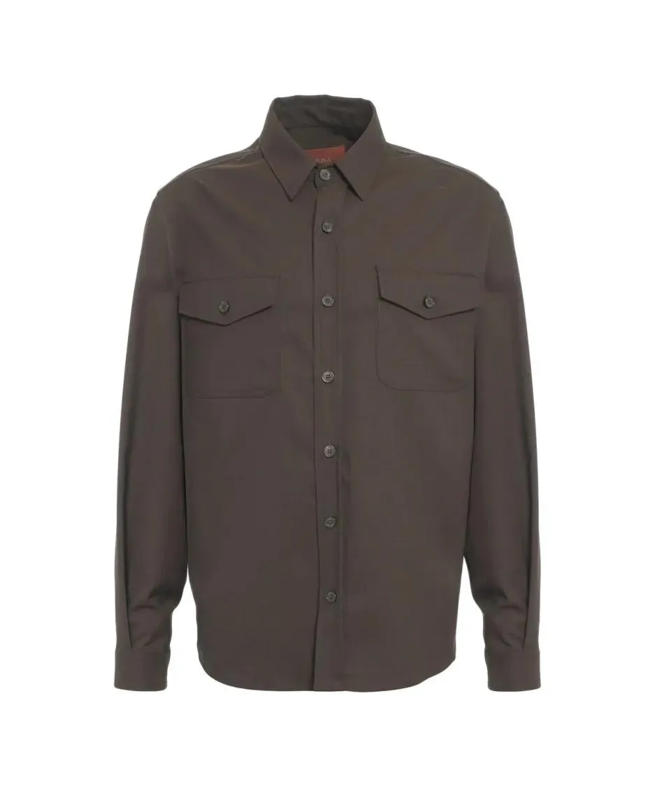 Cruna - %27Osaka%27 Wool Blend Shirt - Größe 48 - grau Cruna - %27Osaka%27 Wool Blend Shirt - Größe 48 - grau