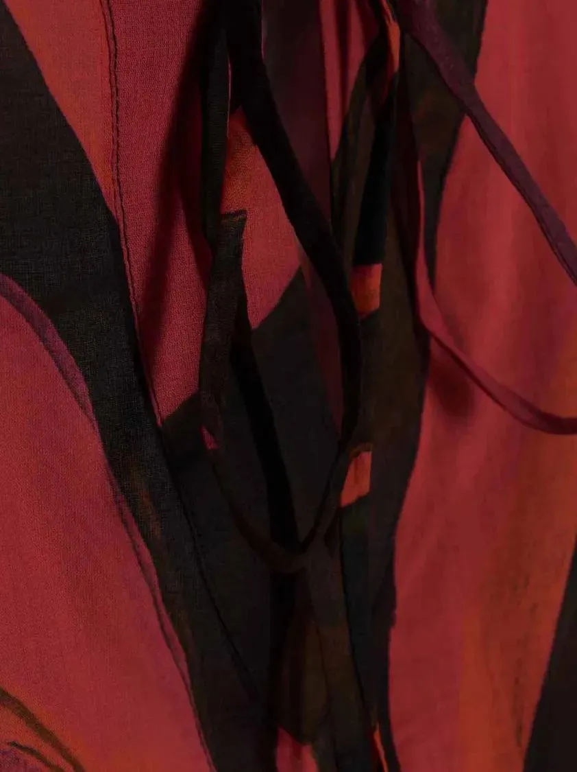 Louisa Ballou - Printed Short Kaftano - Größe S - bunt – Bild 2