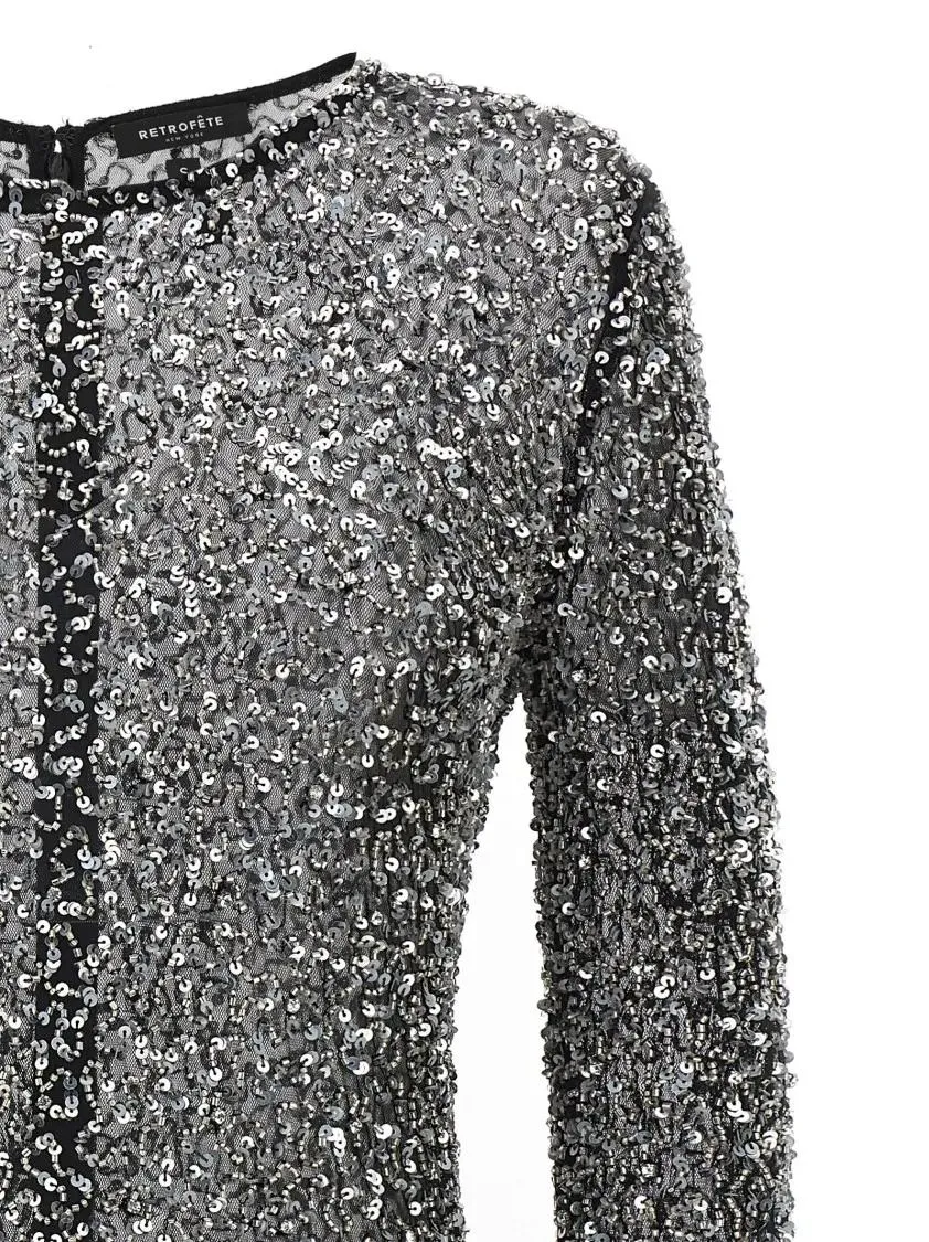 Retrofete - 'Emani' Dress - Größe S - grau – Bild 3