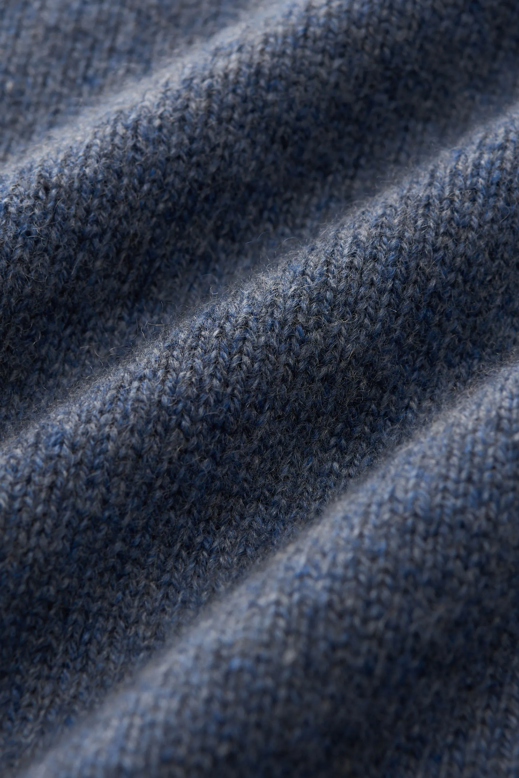 Maurizio Baldassari - Herren - Cashmere Pullover 'Open Turtle Neck' rauchblau meliert – Bild 4