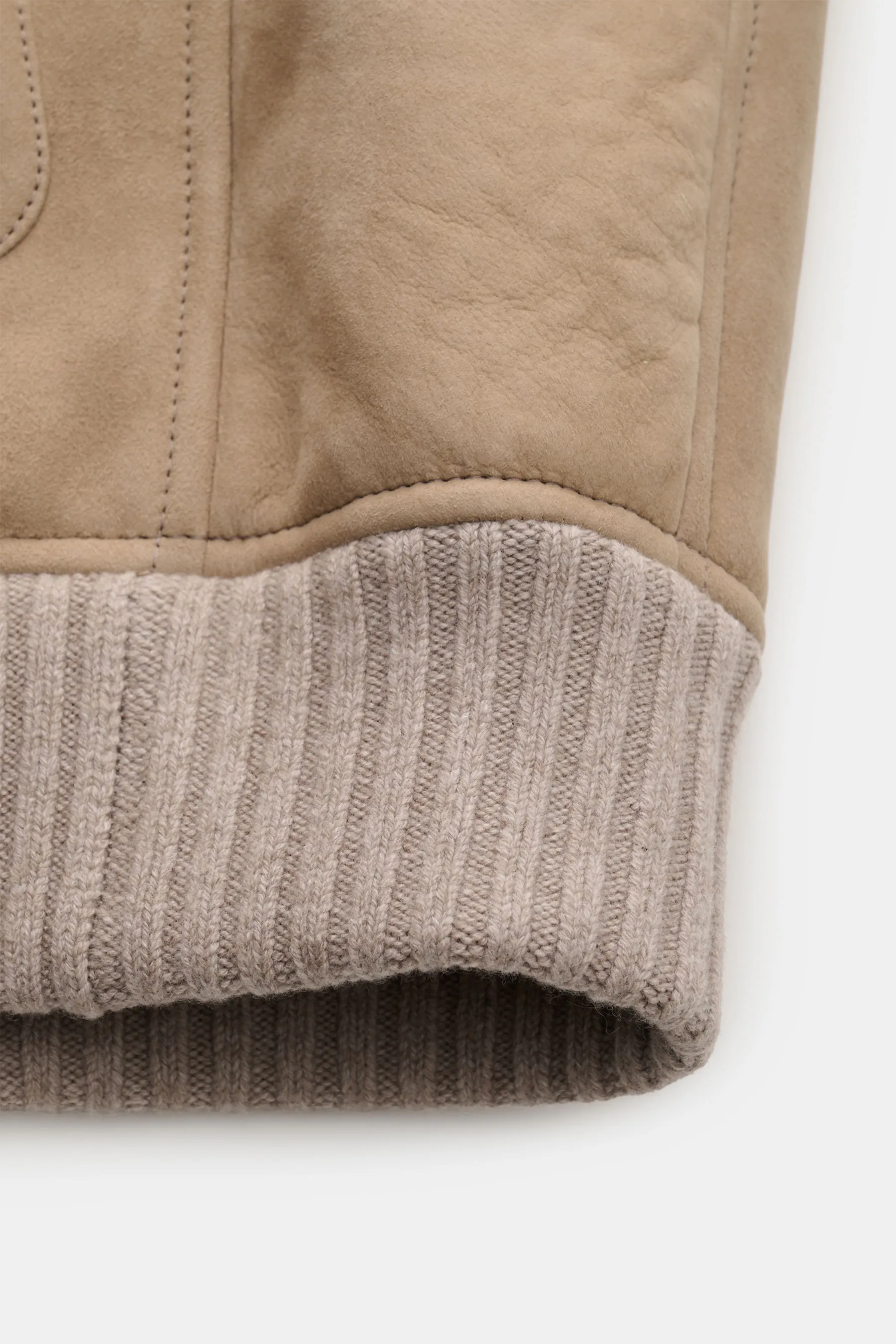 Brunello Cucinelli - Herren - Lammfell-Blouson beige – Bild 5