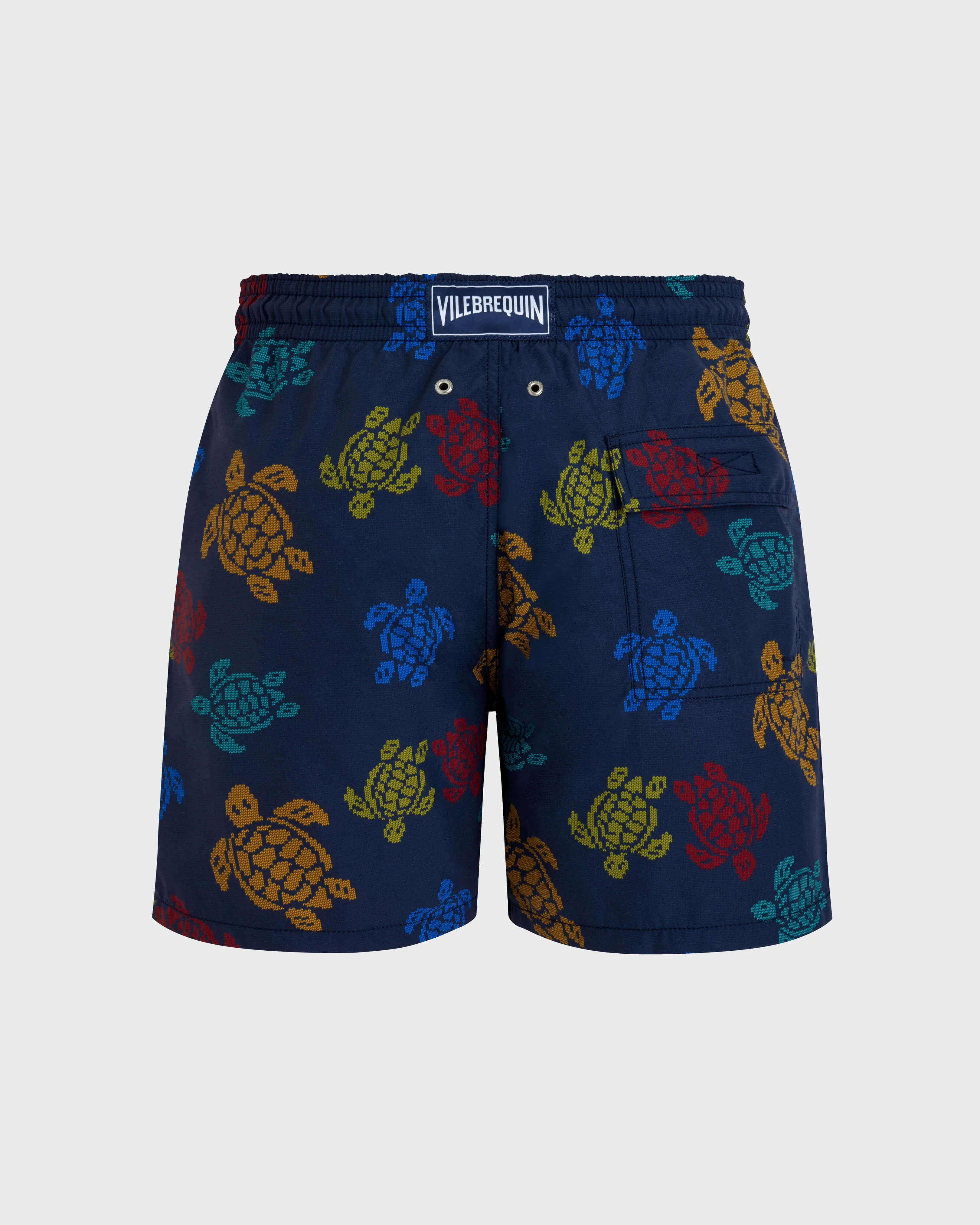 Vilebrequin - Ronde Des Tortues Tricot Badeshorts Für Herren – Vilebrequin X Falke - Bademode - Moorea - Blau - Größe XXL – Bild 2