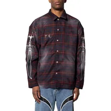 THUG CLUB - ARAB SWORD FLANNEL SHIRT RED - Größe L - multi THUG CLUB - ARAB SWORD FLANNEL SHIRT RED - Größe L - multi