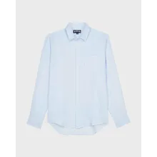 Vilebrequin - Einfarbiges Hemd Aus Leinen Für Herren - Hemd - Caroubis - Blau - Größe M Vilebrequin - Einfarbiges Hemd Aus Leinen Für Herren - Hemd - Caroubis - Blau - Größe M