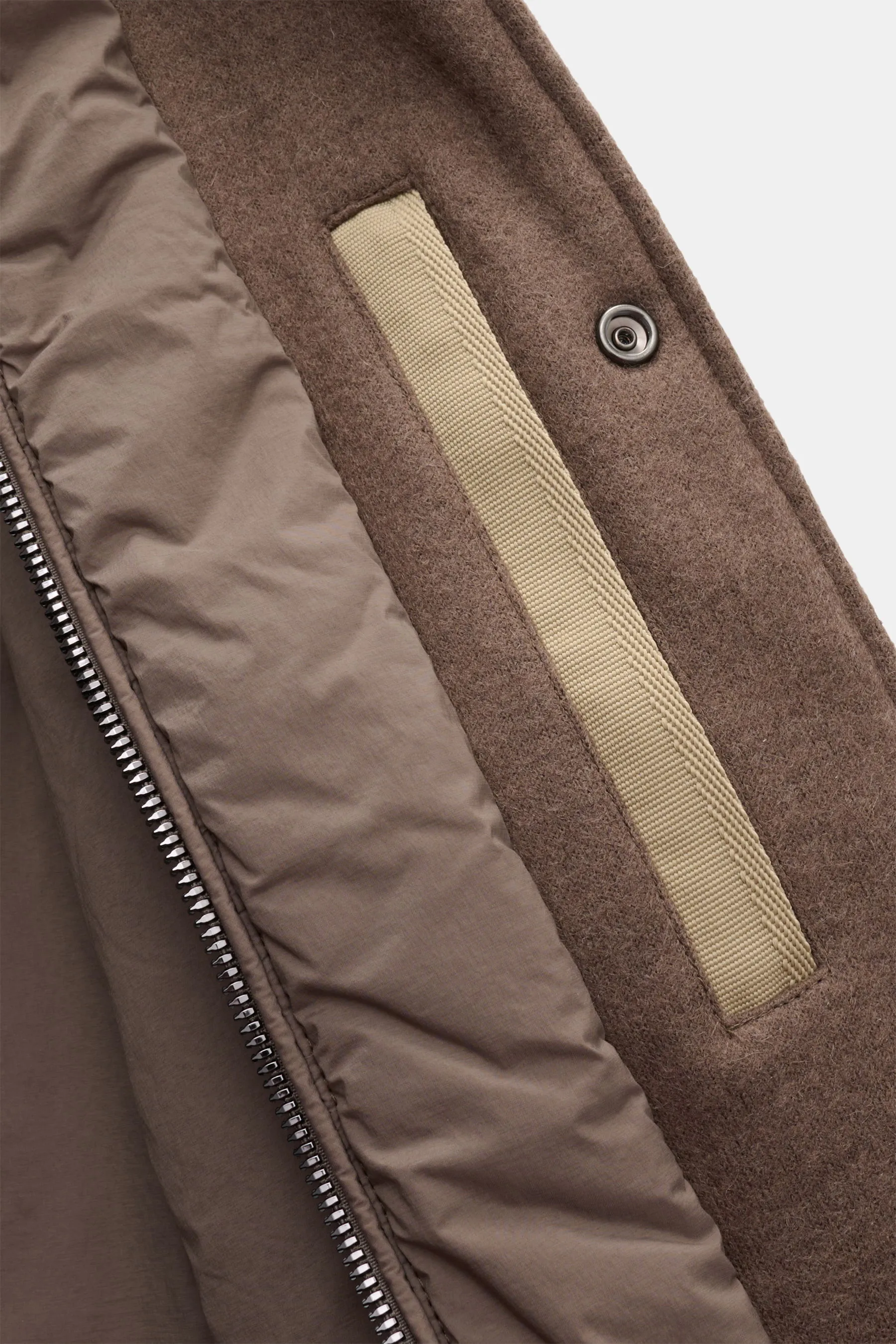 Woolrich - Herren - Jacke 'Knitted Wool Shirt Jacket' taupe – Bild 5