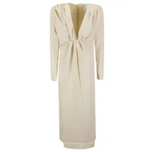 Az Factory - Beige Midi Dress With Deep V -Neck - Größe 38 - beige Az Factory - Beige Midi Dress With Deep V -Neck - Größe 38 - beige