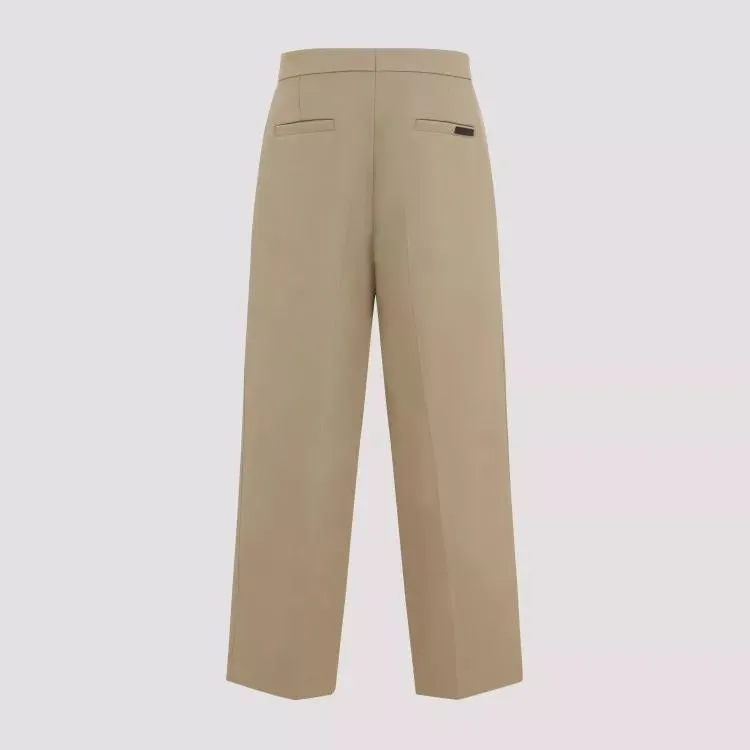 FEAR OF GOD - Single Pleat Relaxed Beige Wool Trousers - Größe 48 - braun – Bild 3