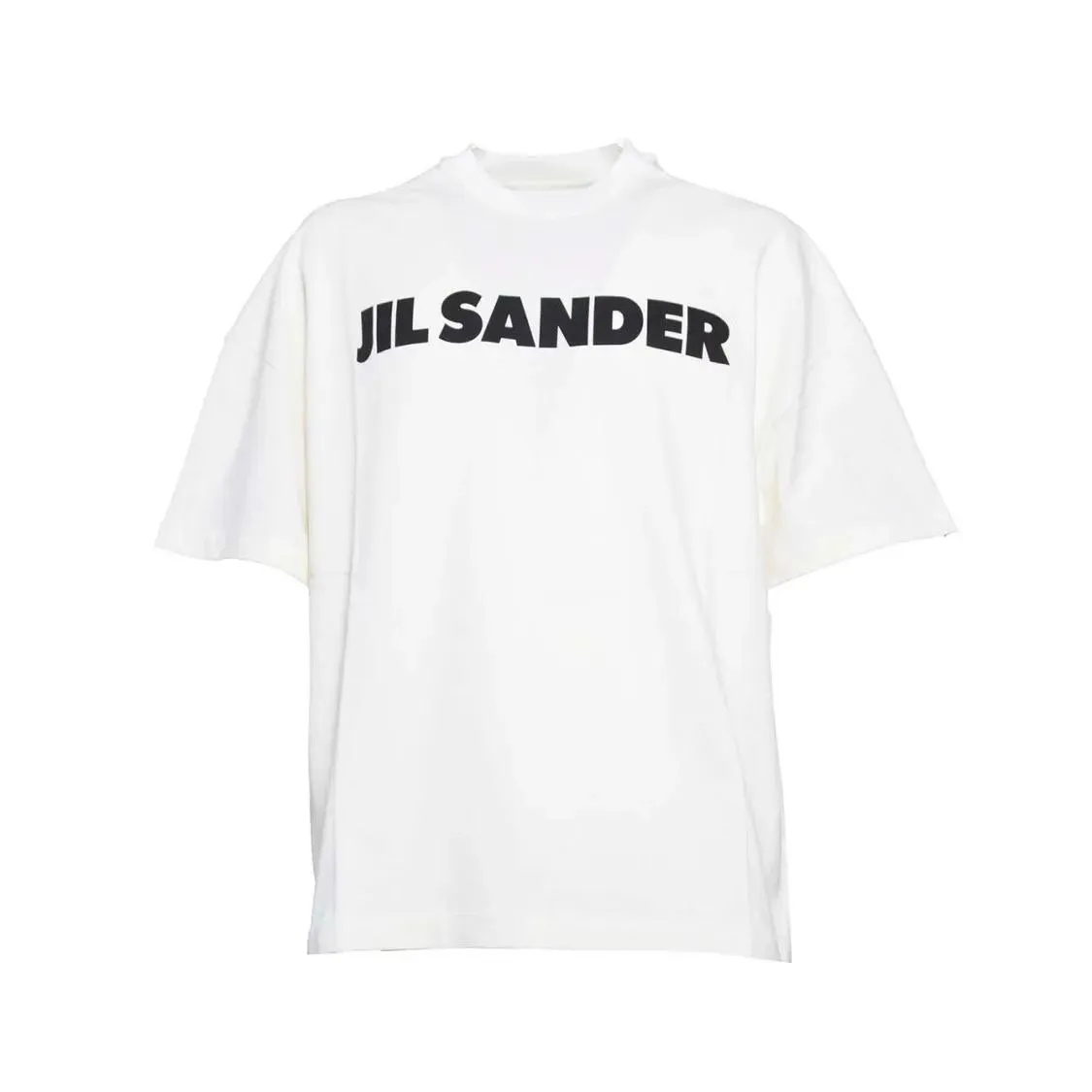 Jil Sander - Boxy White T-Shirt With Contrasting Logo Print - Größe S - weiß Jil Sander - Boxy White T-Shirt With Contrasting Logo Print - Größe S - weiß