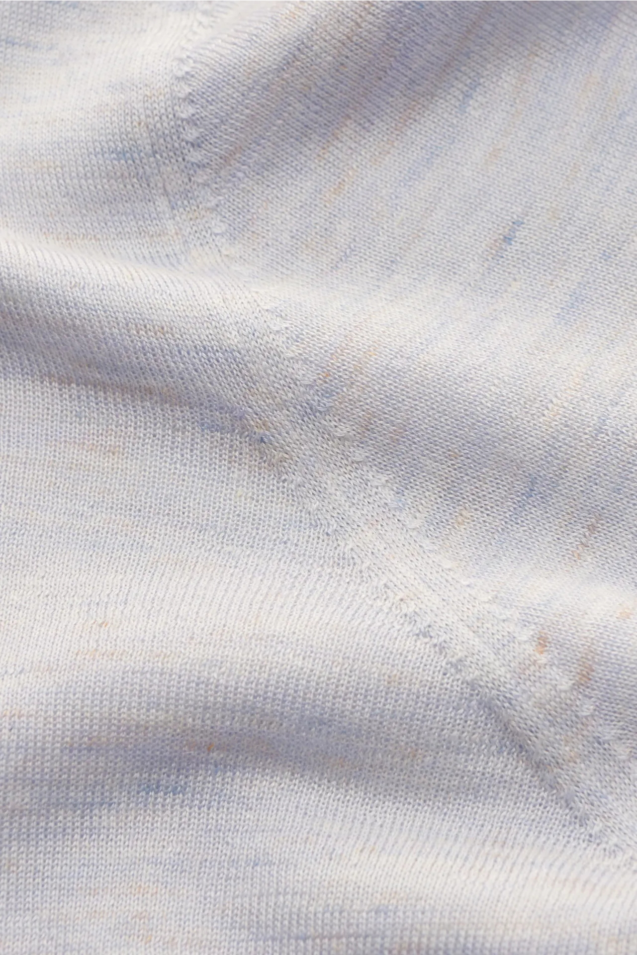 Brunello Cucinelli - Herren - Strickpolo rauchblau meliert – Bild 4