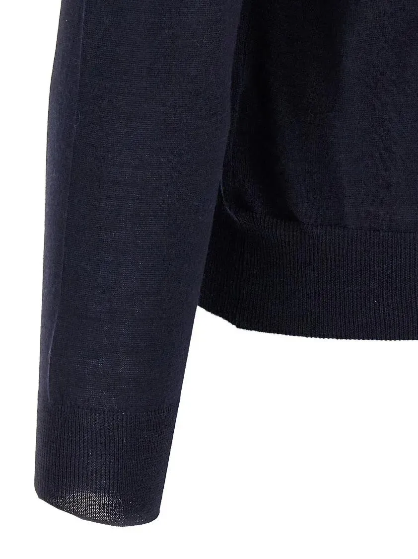 Barba - Wool And Silk Sweater - Größe 56 - blau – Bild 2