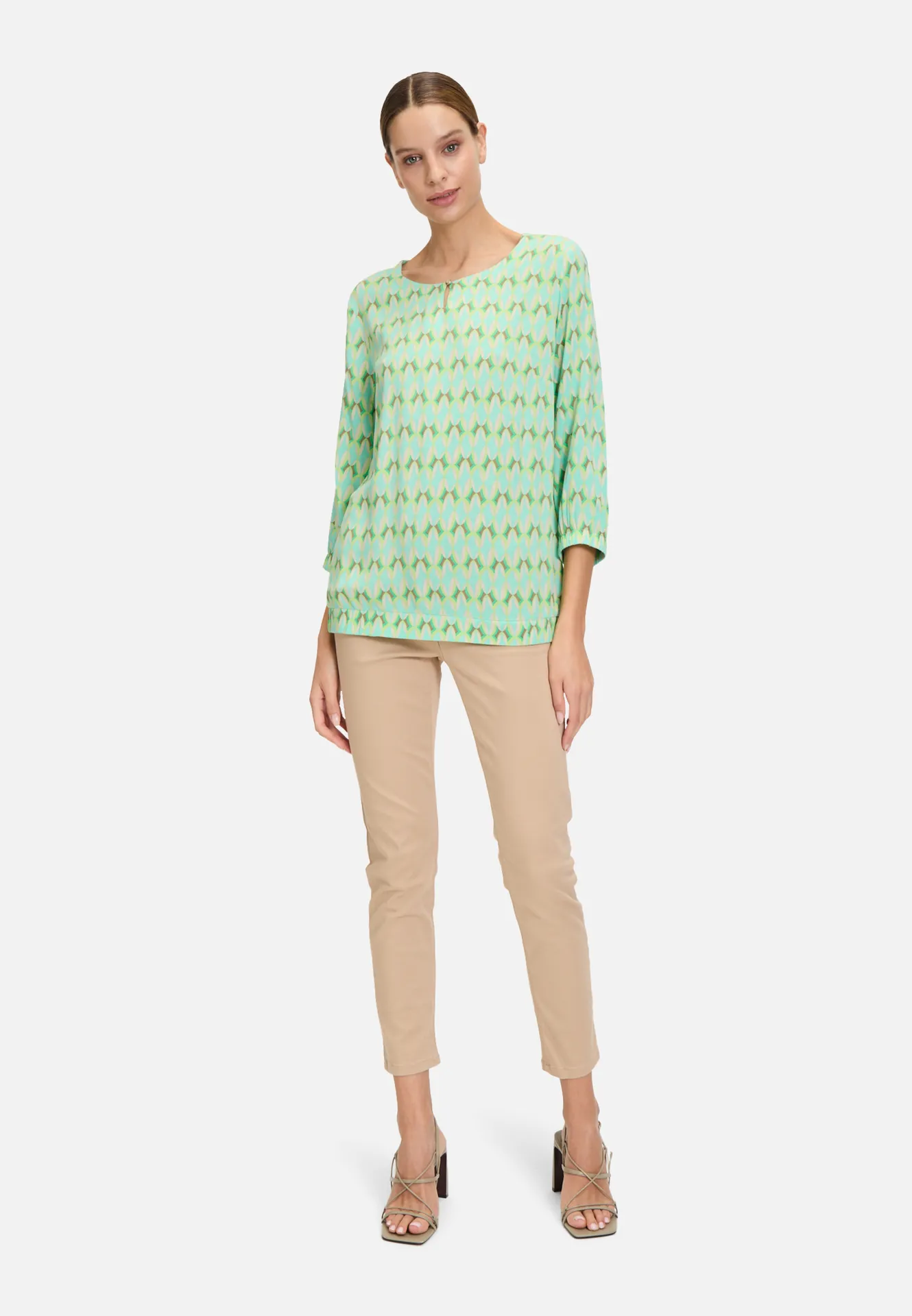 Schlupfbluse mit Muster