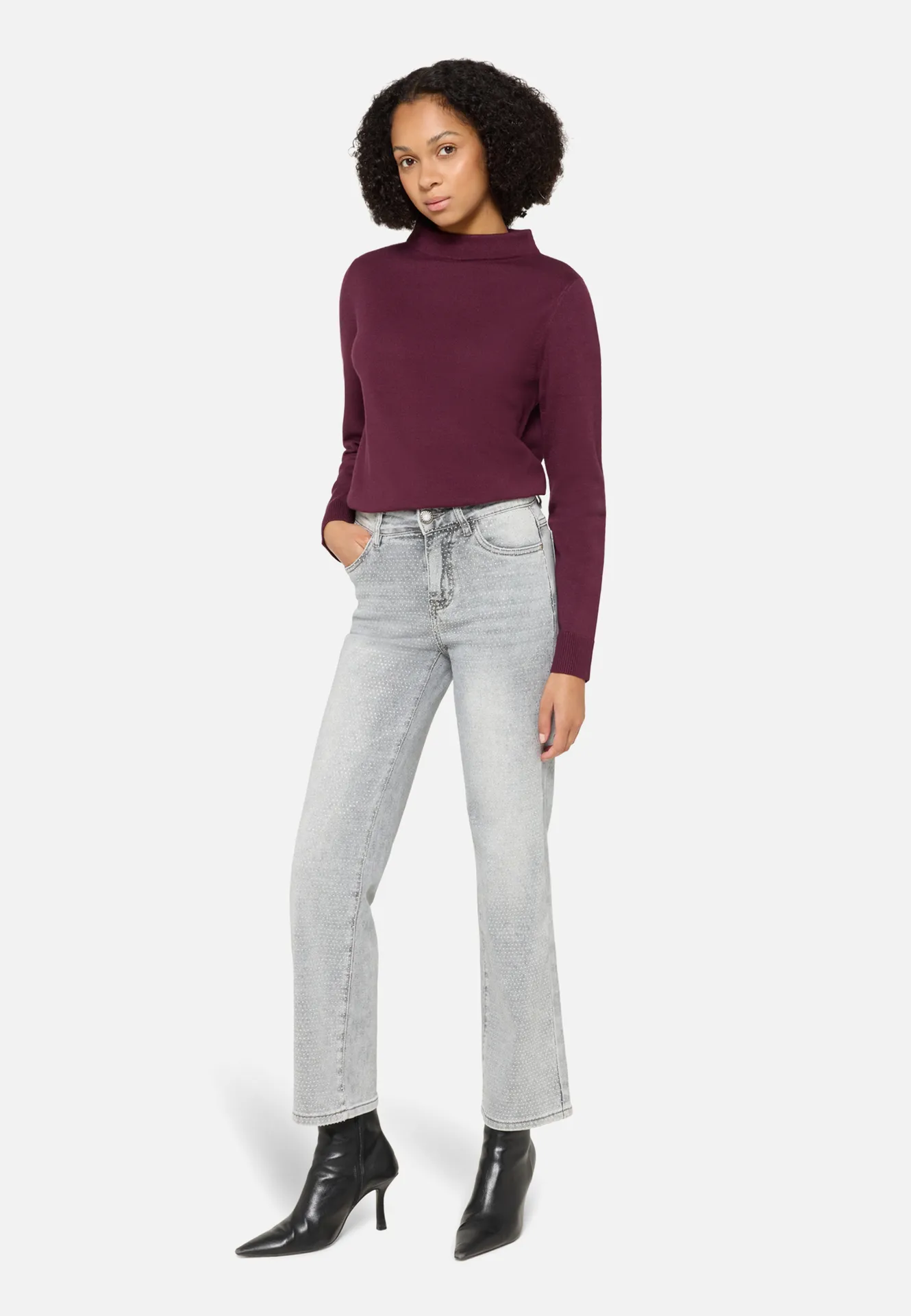 Strickpullover mit Stehkragen – Bild 2