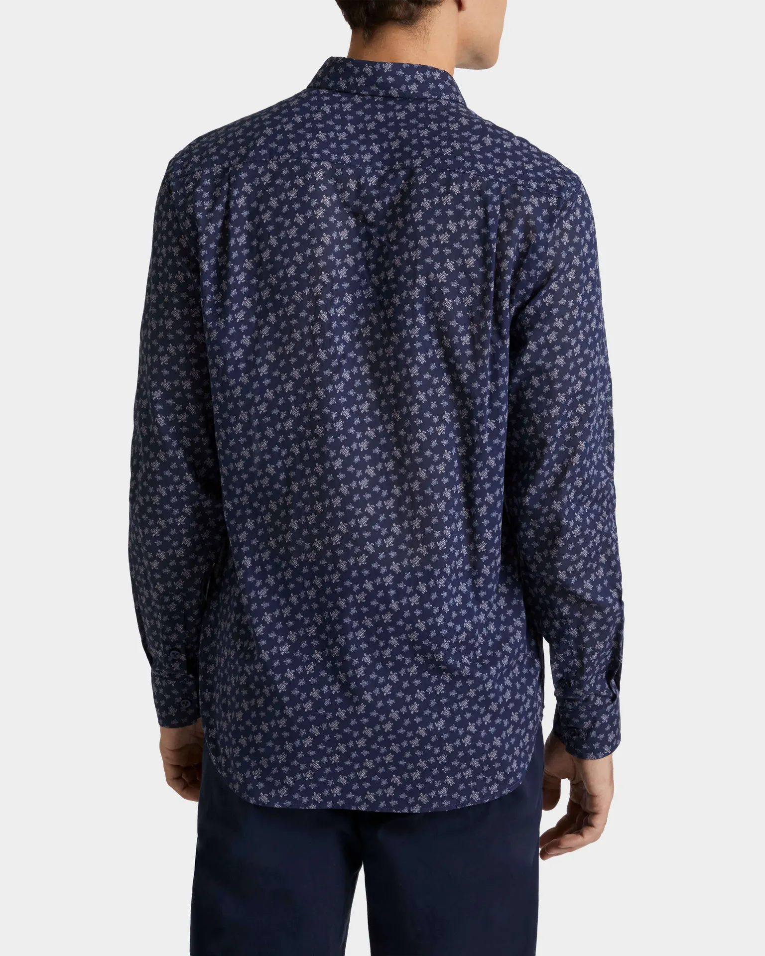 Vilebrequin - Men Cotton Voile Shirt Micro Ronde Des Tortues - Hemd - Caracal - Violett - Größe S – Bild 4