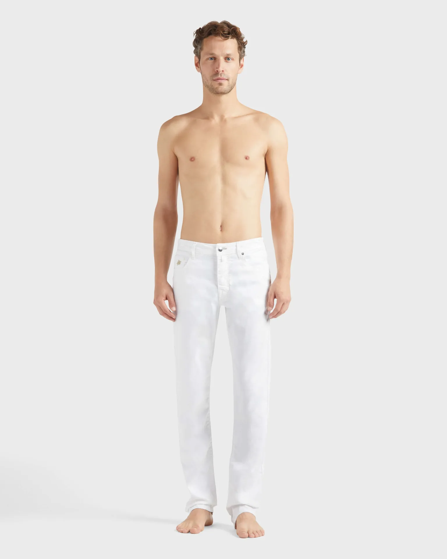 Vilebrequin - Solid Hose Aus Leinen Und Baumwolle Für Herren - Jeanshose - Gbetta18 - Weiss - Größe 31 – Bild 3