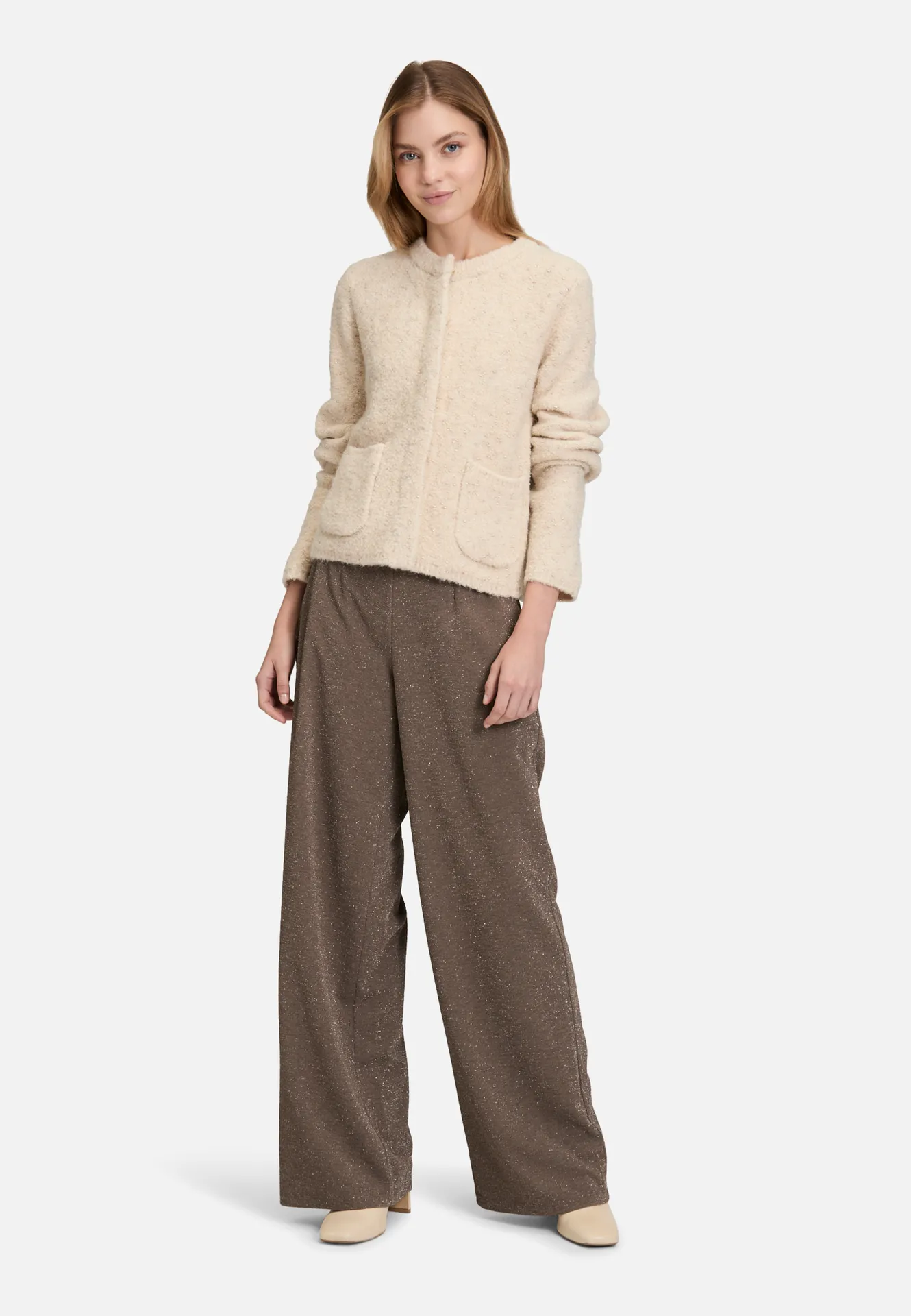 Grobstrickjacke mit Lurexfaden – Bild 2