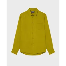 Vilebrequin - Einfarbiges Hemd Aus Leinen Für Herren - Hemd - Caroubis - Grün - Größe XL Vilebrequin - Einfarbiges Hemd Aus Leinen Für Herren - Hemd - Caroubis - Grün - Größe XL