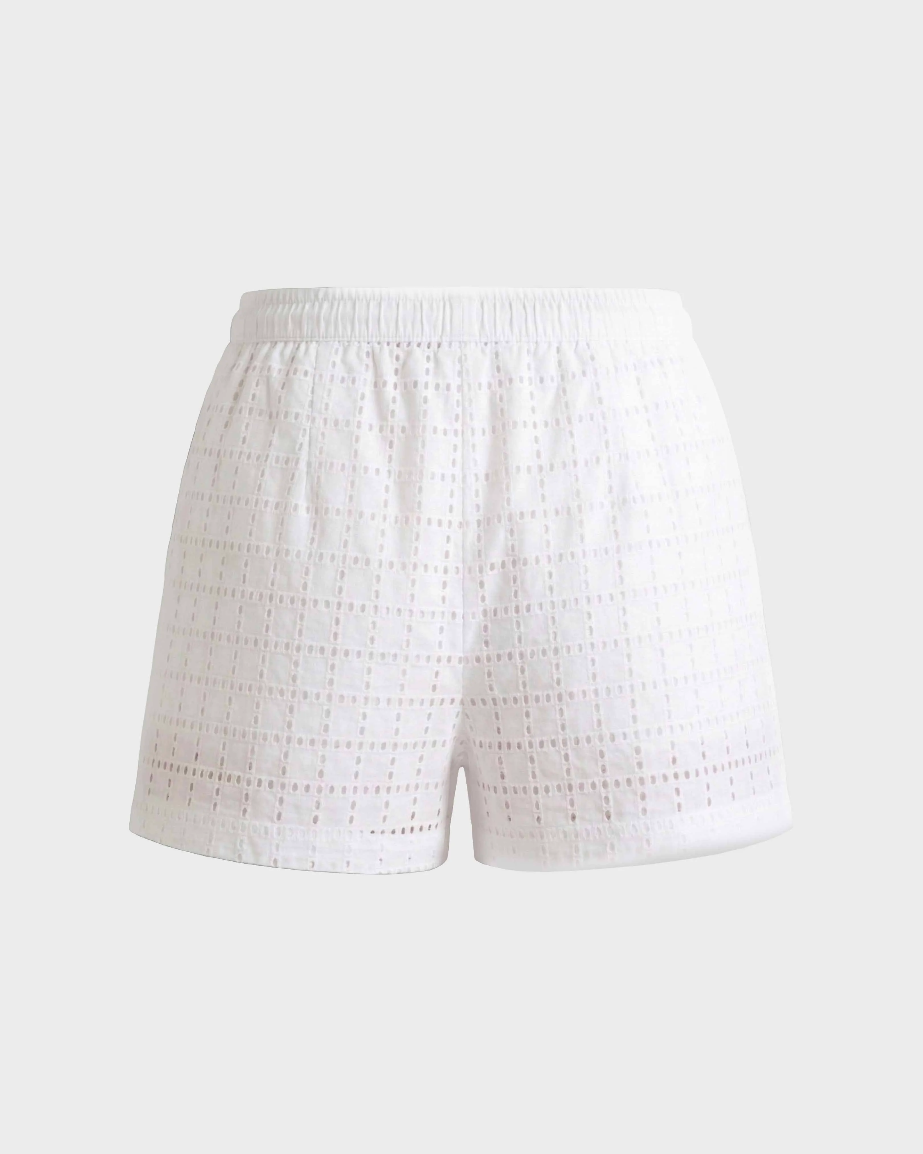 Vilebrequin - Damen Shorts Mit Geometrischer Lochstickerei - Shorty - Faiza - Weiss - Größe M – Bild 2