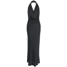 Staud - Draped maxi dress - Größe 6 - schwarz Staud - Draped maxi dress - Größe 6 - schwarz