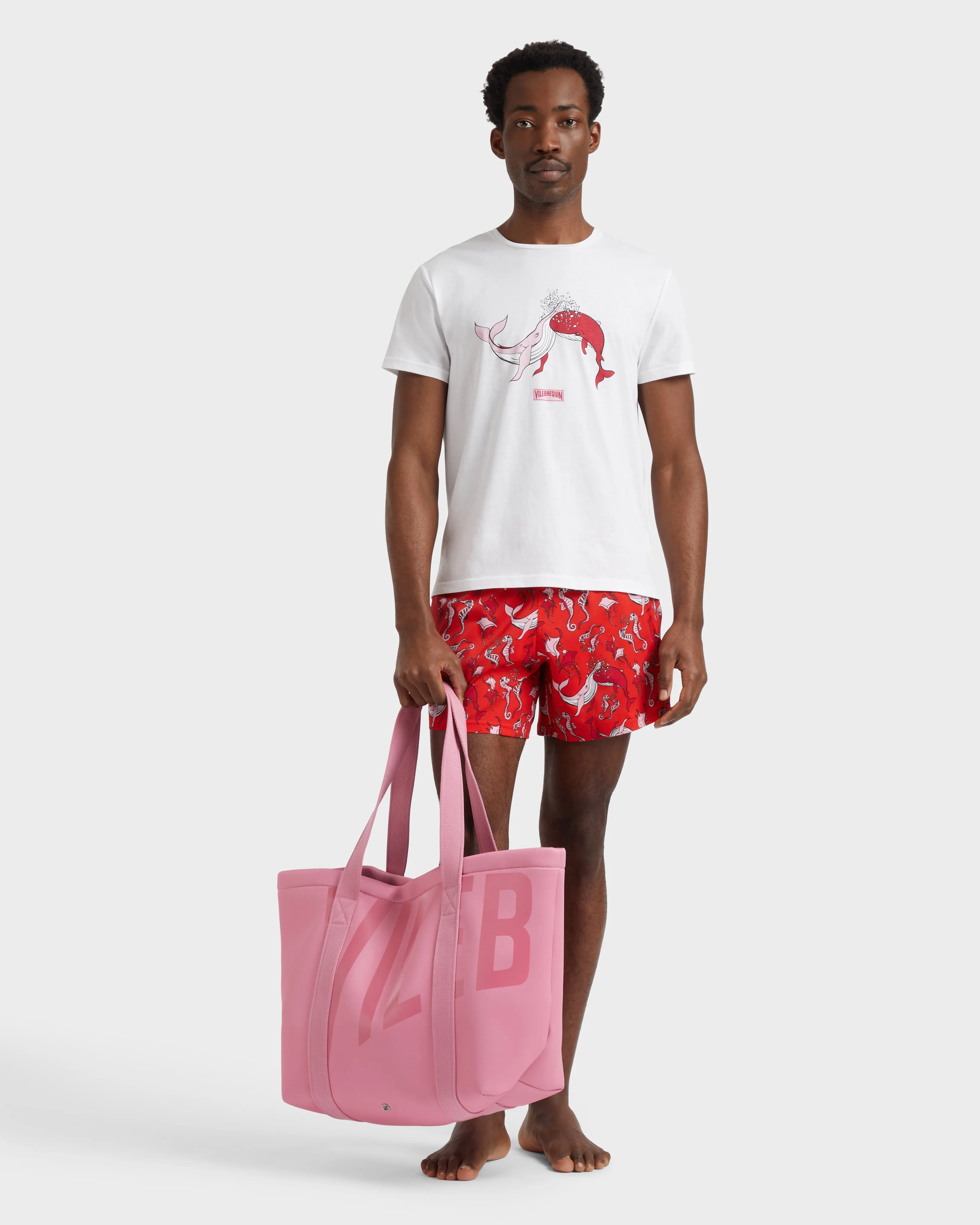 Vilebrequin - Whales Love T-shirt Aus Bio-baumwolle Für Herren - T-shirt - Thom - Weiss - Größe L – Bild 5