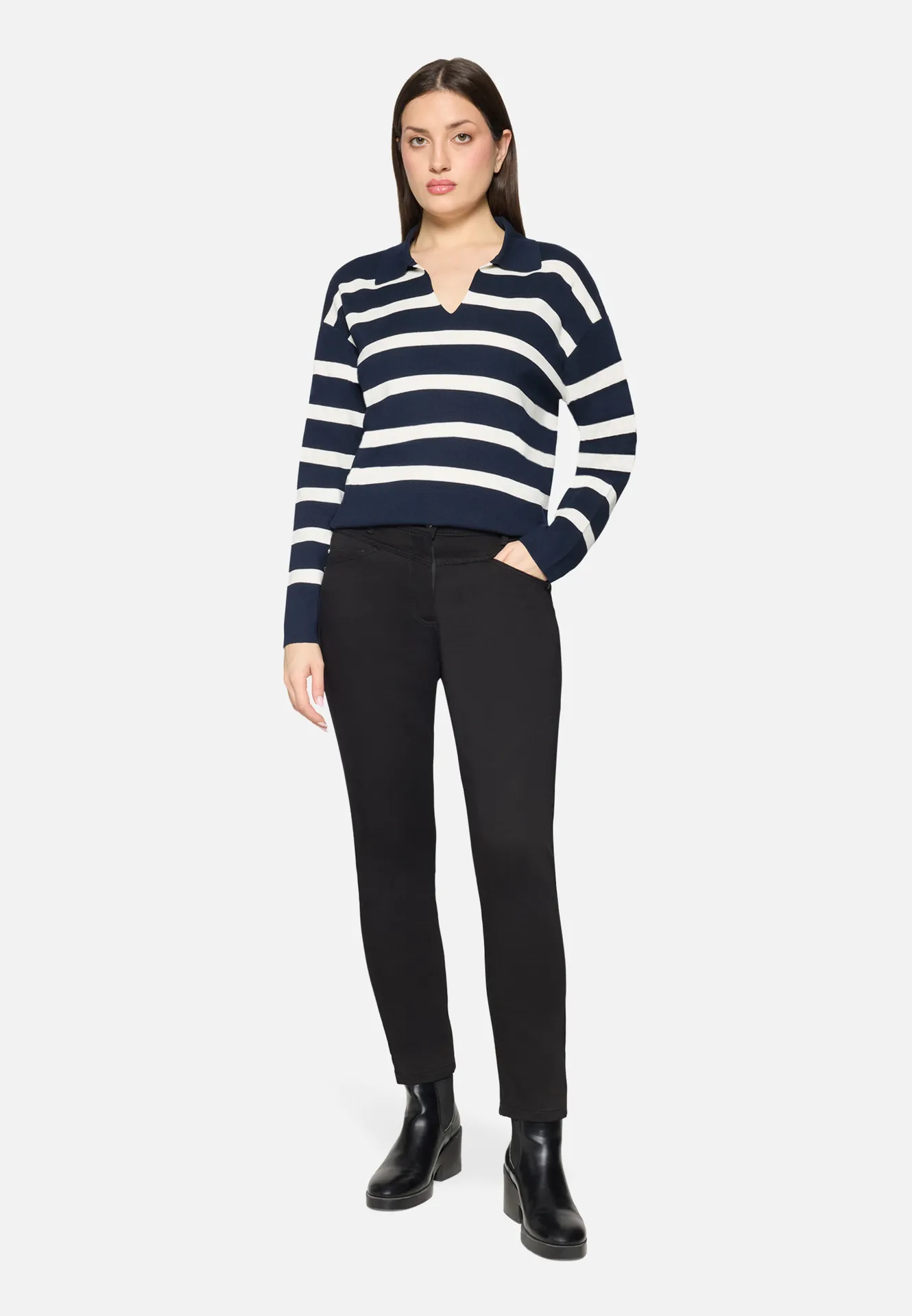 Strickpullover mit Streifen – Bild 2