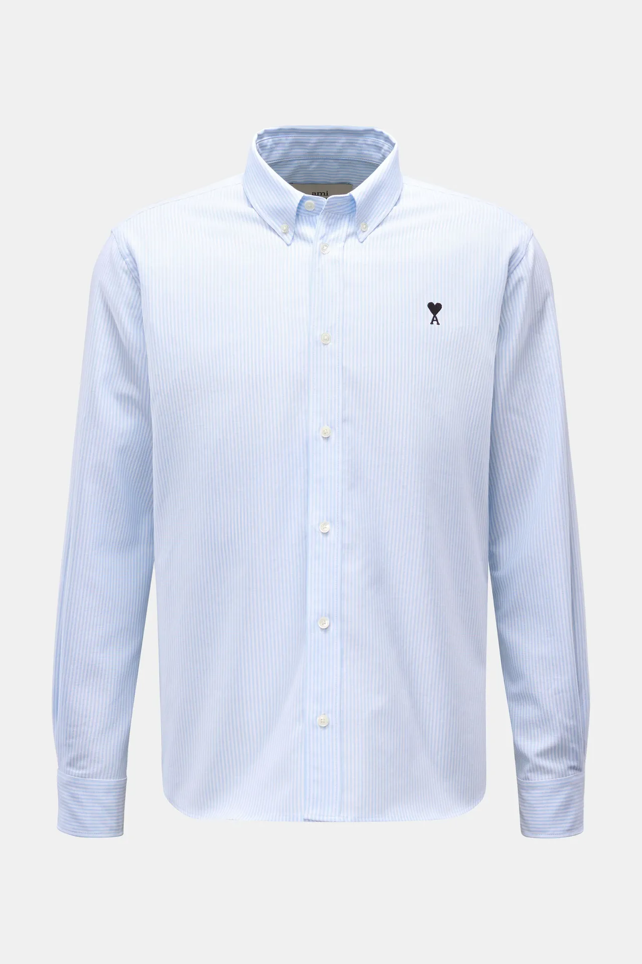 Ami Paris - Herren - Oxford-Hemd Button-Down-Kragen hellblau/weiß gestreift Ami Paris - Herren - Oxford-Hemd Button-Down-Kragen hellblau/weiß gestreift