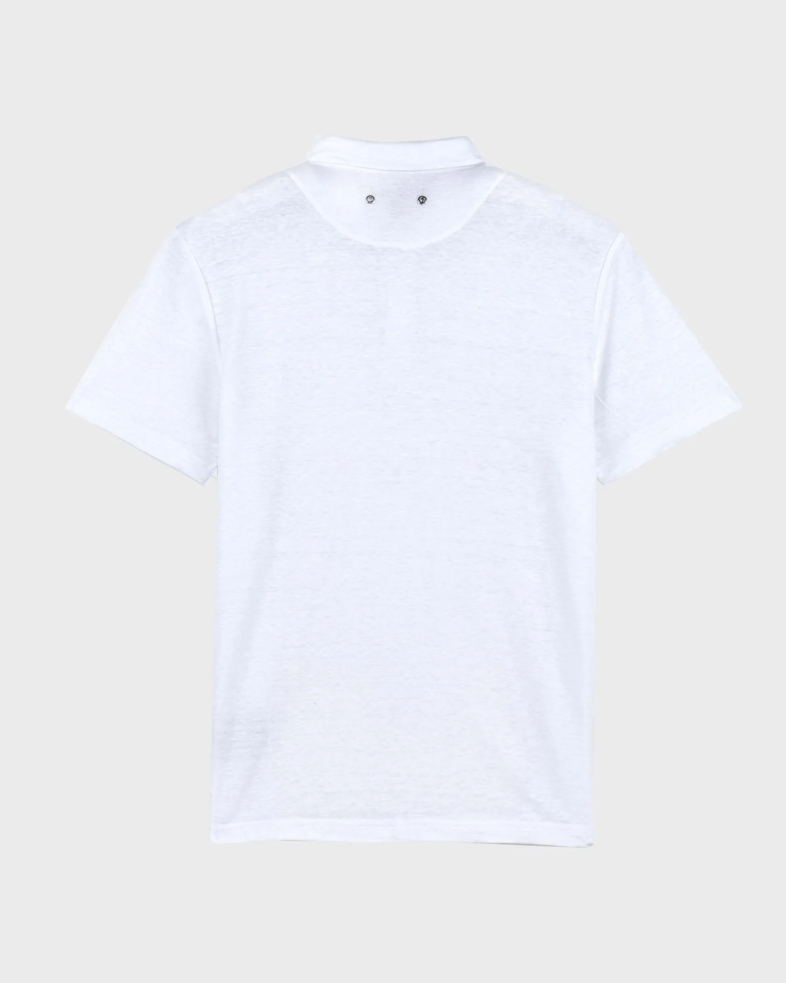 Vilebrequin - Einfarbiges Polohemd Aus Leinenjersey Für Herren - Polohemd - Pyramid - Weiss - Größe XXXL – Bild 2