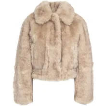 Stand Studio - Faux fur jacket %27Lena%27 - Größe 34 - beige Stand Studio - Faux fur jacket %27Lena%27 - Größe 34 - beige