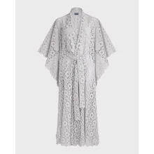 Vilebrequin - Damen Guipure-kimono Mit Blumen-spitze - Kimono - Kiyomi - Weiss - Größe OSFA Vilebrequin - Damen Guipure-kimono Mit Blumen-spitze - Kimono - Kiyomi - Weiss - Größe OSFA