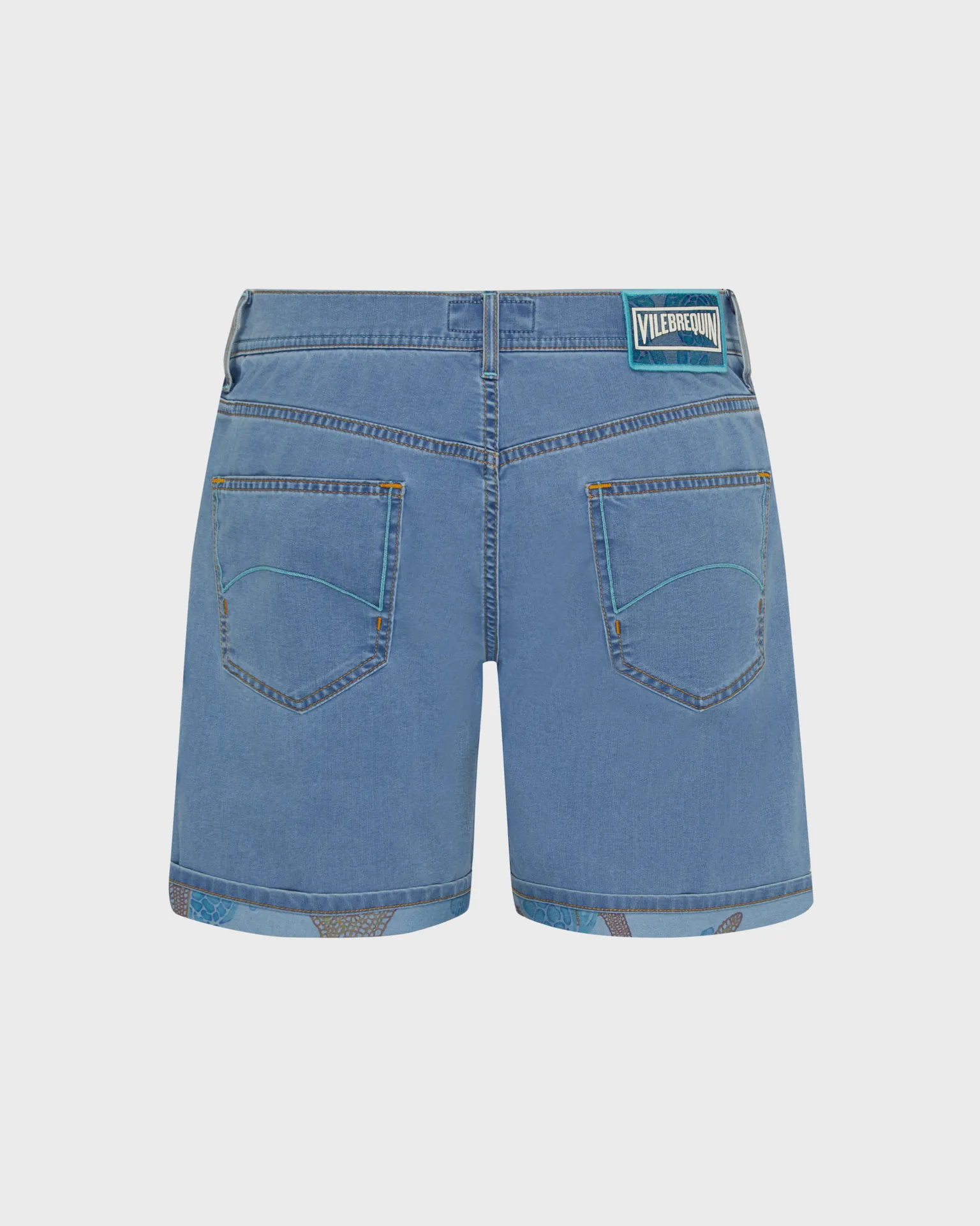 Vilebrequin - Starfish And Turtles Badeshorts Aus Denim Für Herren - Bermuda - Garonne - Blau - Größe 40 – Bild 2