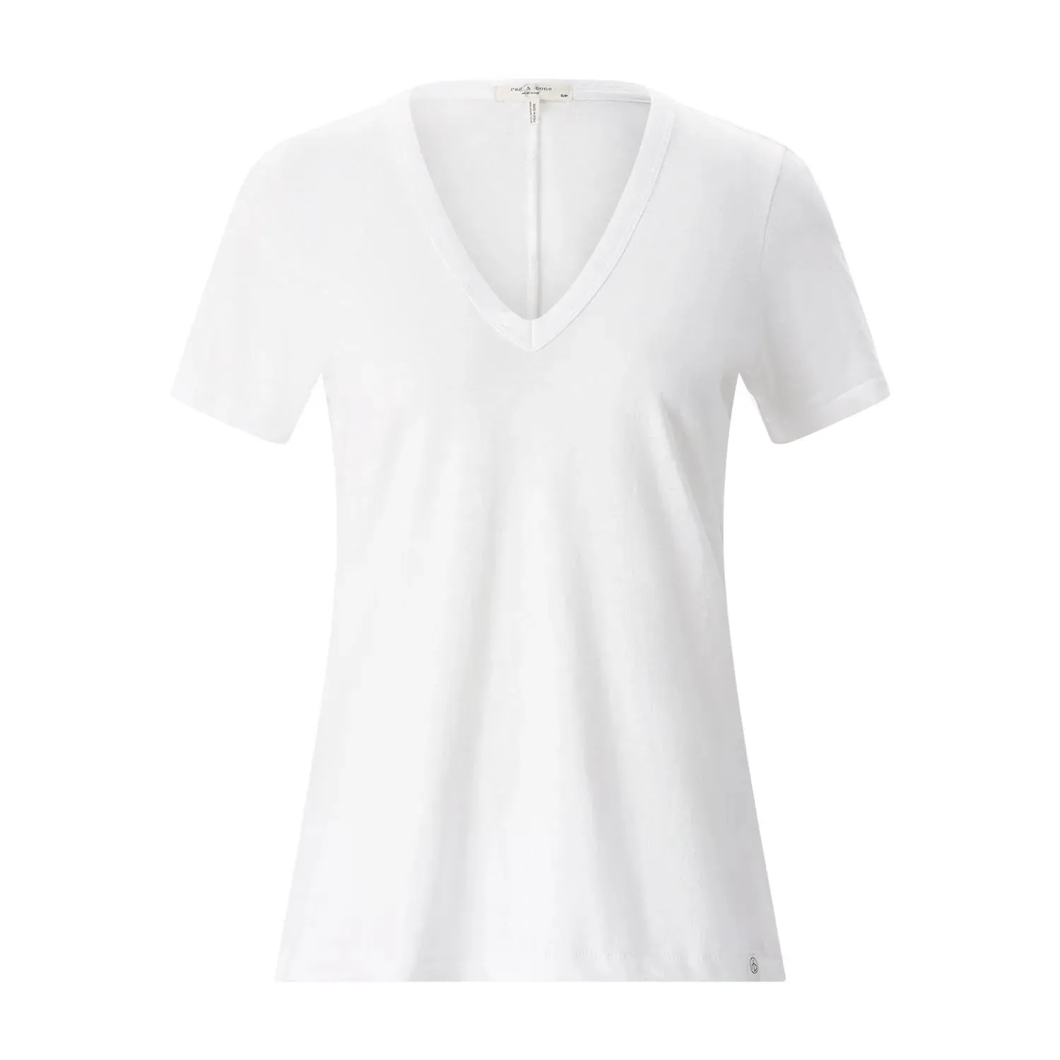 Rag & Bone - T-Shirt The Slub mit V-Ausschnitt - Größe S - weiß Rag & Bone - T-Shirt The Slub mit V-Ausschnitt - Größe S - weiß
